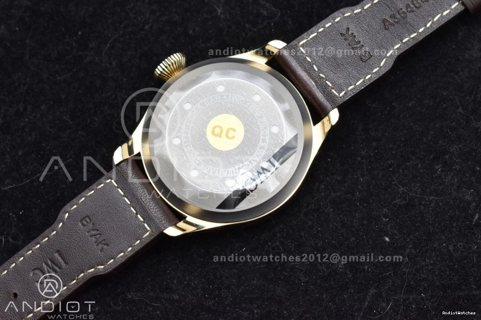 Strap 1:1 on A Real Edition Bronze Minimalist 519 Pilot Big IW501005 Leather ZF Brown Black Dial Best 0302